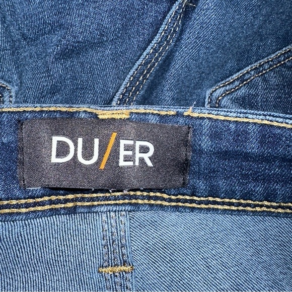 DU/ER Mens Jeans Blue 28x28 L2X Slim Taper Fit Performance Whiskered Denim - Picture 2 of 13